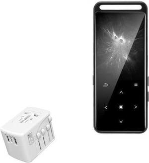BoxWave Charger Compatible with Benjie MP3 Player M6 - International PD Wall Charger (65W), 3 USB International Charge Adapter and Converter - Winter White