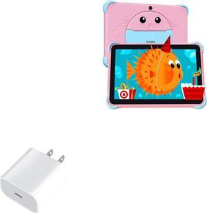 BoxWave Charger Compatible with YosaToo Android Tablet for Kids Y101 (10 in) - PD GAN miniCube (30W), 30W Tiny PD GAN Type-C Wall Charger - Winter White