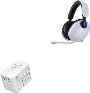 BoxWave Charger Compatible with Sony Inzone H7 - International PD Wall Charger (65W), 3 USB International Charge Adapter and Converter for Sony Inzone H7 - Winter White