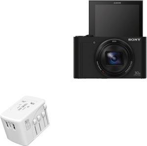 BoxWave Charger Compatible with Sony CyberShot DSC-WX500 - International PD Wall Charger (65W), 3 USB International Charge Adapter and Converter for Sony CyberShot DSC-WX500 - Winter White