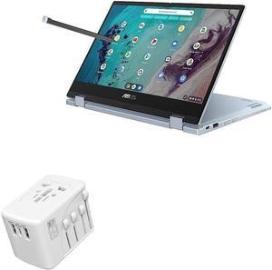 BoxWave Charger Compatible with ASUS Chromebook Enterprise Flip CX3 (CX3400) - International PD Wall Charger (65W), 3 USB International Charge Adapter and Converter - Winter White
