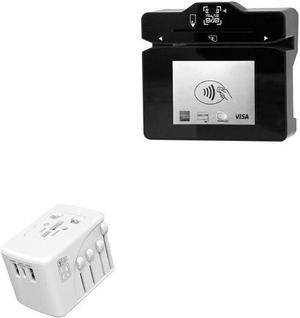 BoxWave Charger Compatible with Magtek DynaFlex II PED - International PD Wall Charger (65W), 3 USB International Charge Adapter and Converter for Magtek DynaFlex II PED - Winter White