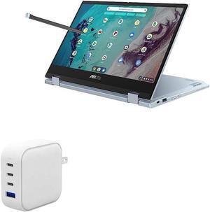 BoxWave Charger Compatible with ASUS Chromebook Enterprise Flip CX3 (CX3400) - PD miniCube (100W), 100W 3 PD Port Wall Charger International - Winter White