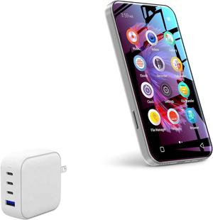 BoxWave Charger Compatible with TIMMKOO Q5 MP3 Player with Bluetooth and WiFi - PD miniCube (100W), 100W 3 PD Port Wall Charger International - Winter White