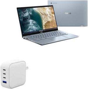 BoxWave Charger Compatible with ASUS Chromebook Enterprise Flip CX5 (CX5400) - PD miniCube (100W), 100W 3 PD Port Wall Charger International - Winter White