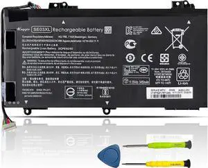 BOWEIRUI SE03XL 849908-850 849568-421 Laptop Battery Replacement for Hp Pavilion 14 14-AL000 14-AL125TX 14-AL136TX Series HSTNN-LB7G SE03041XL HSTNN-UB6Z TPN-Q171 849568-541(11.55V 41.5Wh 3615mAh)
