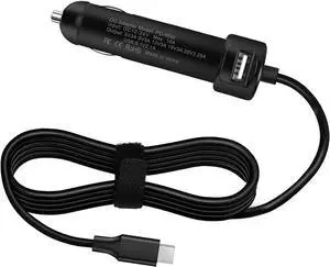12-24V DC 65W USB C Car Charger for  Latitude 13 14 15 5430 7210  Precision 3570  XPS 13 Plus Laptop Power Supply   HP  65W Car Charger