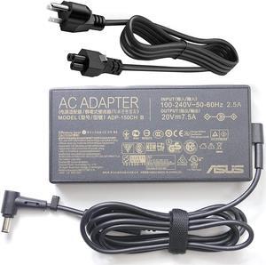 New 20V 7.5A 150W 6.0x3.7mm AC Adapter Fit for Asus : ADP-150CH B for Asus A18-150P1A 150w TUF Gaming FA506 A17 FA706 FX505GT FX705GT Laptop Charger Asus 150w Laptop Power Supply Charger