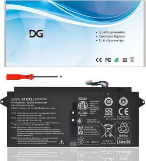 DGTEC AP12F3J 35Wh New Laptop Battery for Acer Aspire S7 Ultrabook S7-191-53314G12ass S7-391-53314G12aws S7-391-53314G25aws Aspire 13.3" Ultrabook S7-391 S7-392 S7-393 2ICP3/65/114-2 (7.4V 4680mAh)
