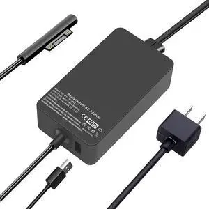 Ibatts 127W Replacement Charger for Surface Book 2 3 Surface Laptop 2 3 4 Go Studio Surface Pro 3 4 6 7 8 9 X Power Cord HMW-00001 SLZ-00001 SLS-00001 SMV-00001 TLQ-00001 HNL-00001-cr JJQ-00001