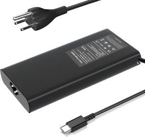130W USB-C Laptop Charger Replace for Dell XPS 15 9500 9575 9500 17 9700 9710 Latitude 7410 7210 5420 7310 5510 Precision 3560 3550 5550 5750 DA130PM170 HA130PM170 Type C Adapter Power Cord
