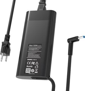 135W Laptop Charger 19.5V 6.9A AC Adapter for HP Pavilion Gaming 15 17 ec0013dx 15-ec0751ms TPN-DA11 TPN-CA13 HP Spectre X360 15t-df100 HP OMEN 15 17 Power Supply Cord