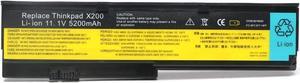 UOROLBMY 11.1V 5200mAh Laptop Battery Replacement for Lenovo IBM ThinkPad X200 X200s X201 X201i X201s;P/N 42T4534 42T4535 42T4543 42T4650 42T4834 43R9254 43R9255