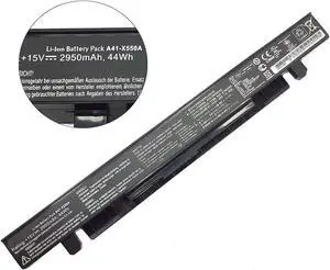 A41-X550A A41X550A A41-X550 A41X550 Laptop Battery Replacement for Asus R510C X550C X550L X550J R510L X550CA X552E X550V K550L F550V X550A P550C X550EA X550D R510 X550VX F550C (15V 2950mAh 44Wh)