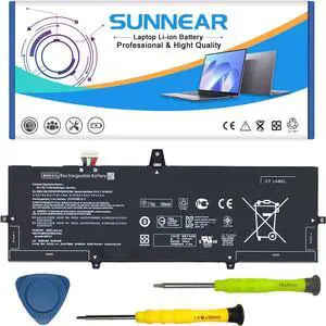 SUNNEAR BM04XL 56.2Wh L02478-855 Laptop Battery Replacement for HP Elitebook 1030 X360 G3 45X96UT Series Notebook HSTNN-UB7L HSTNN-DB8L L02031-2C1 L02031-541 L02475-855 7.7V 7300mAh