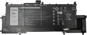 IZKROR TVKGH 88Wh 7334mAh 6-Cells Battery Replacement for Dell Latitude 9510 9520 / Latitude 9520 2-in-1 Series Laptop N7HT0 V5K68 N2NLL HYMNG 08NFC7 N2NLL N7HTO 0PKW00 089GNG 0HYMNG 11.4V