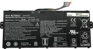 Dentsing 11.55V 39Wh/3315mAh 3-Cell AC15A3J Laptop Battery Compatible with ACER Chromebook R11 C738T CB5-132T CB5-132T-C8ZW CB3 CB3-131 CB3-131 C735 C735-C7Y9 Series Notebook AC15A8J KT.00303.017