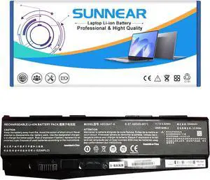 SUNNEAR N850BAT-6 62Wh Battery Replacement for CLEVO N870 N870HK Z6-KP Z6-KP5GT Z7M-KP Z7M-KP7G1 T58-T1 T6TI Series Laptop 6-87-N850S-6E71 6-87-N850S-4U41 11.1V 5500mAh