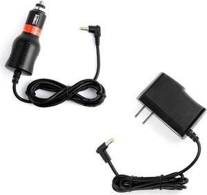 yan DC Car Charger + AC Wall Power Adapter for RCA DRP2091D 10" Tablet PC DVD Player