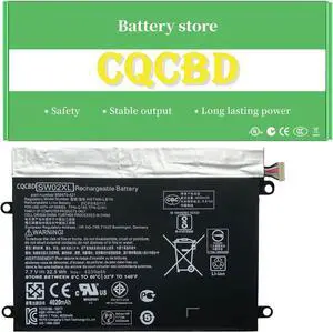 CQCQ SW02XL Battery for HP X2 10-P018WM 10-P 10-P010NR 10-P011NF 10-P011NR 10-P013NS 210 G2 Series 859470-421 859517-855 HSTNN-IB7N HSTNN-LB7N 859470-1B1 TPN-Q180 TPN-Q1817.7V 32.5Wh
