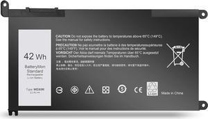 WDX0R Laptop Battery for dell Inspiron 15 5565 5567 5568 5578 7560 7570 7579 7569 13 5368 5378 7368 7378 17 5765 5767 5770 Series Notebook Battery Fits 3CRH3 T2JX4 FC92N CYMGM [42Wh/11.4v]