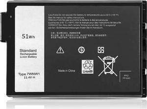 51Wh 7WNW1 Laptop Battery for DELL Latitude 14 5420 5424 7424 14" P137G P85G P86G P137G001 P137G002 P85G001 P86G001 Rugged Extreme GK3D3 DMFF 8C DMF0 C DMF8C 6NNCF DP3KF 0DMF8C 0GK3D3 451-BCHV