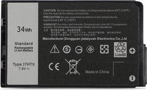 HBFVG J7HTX 7XNTR 02JT7D FH8RW Laptop Battery Compatible with Dell Latitude 7202 7212 7220 Rugged Extreme Tablet Series(7.6V 34Wh)