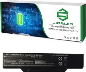 JIAZIJIA W130HUBAT-6 Laptop Battery Replacement for Clevo W130EV W130EW W130EX W130HU W130HV W130HX W255CEW Series Notebook 11.1V 62.16Wh 5600mAh