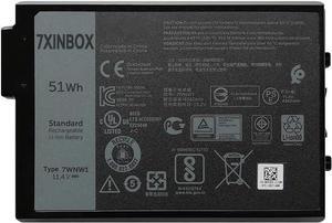 7xinbox 11.4V 51WH 7WNW1 DMF8C 0DMF8C GK3D3 0GK3D3 CN-0GK3D3 1Y62C Laptop Battery Replacement for DELL Latitude 5420 5424 7424 Rugged