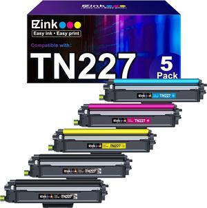 E-Z Ink TN-227 TN227 Compatible Toner Cartridge Replacement for Brother TN227 TN-227 TN227BK/C/M/Y High Yield to use with HL-L3270CDW HL-L3230CDW HL-L3210CW HL-L3290CDW MFC-L3710CDW (5 Pack)