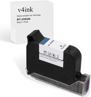 v4ink BT-2560N Original Aqueous Water Soluble Ink Cartridge Replacement Compatible for BENTSAI Handheld Inkjet Printer BT-HH6105B1 (Black, 1 Pack)