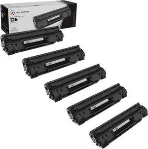 LD Products Compatible Toner Cartridge Replacement for Canon 126 CRG-126 3483B001 (5-Pack, Black) Works with The Following Printers Canon ImageClass LBP6200d LBP6230dw