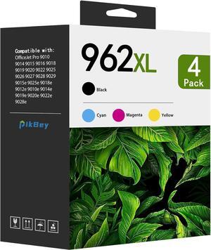 962XL Ink Cartridges Combo Pack (4-Pack, Black/Cyan/Magenta/Yellow) - Compatible 962 962XL Ink Cartridges Replacement  OfficeJet Pro 9010 9014 9015 9018 9019 9020 9022 9025 9026 Printer
