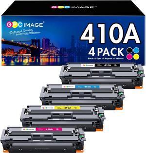 GPC Image Compatible Toner Cartridge replacement  410A CF410A CF411A CF412A CF413A to use with Color LaserJet Pro MFP M477fdw M477fdn M477fnw Pro M452dn M452nw M452dw Printer Toner (4 Pack)