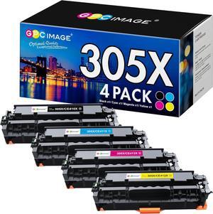GPC Image Remanufactured Toner Cartridge Replacement  305X 305A CE410X Compatible with Laserjet Pro 400 Color M451dw M451dn M451nw MFP M475dw M475dn M375nw Printer(Black, Cyan, Magenta, Yellow)