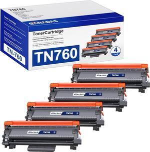 TN760 Toner Cartridge High Yield - for Brother TN-760 TN730 TN-730 - Suitable for HL-L2350DW HL-L2395DW HL-L2390DW HL-L2370DW MFC-L2750DW MFC-L2710DW DCP-L2550DW - Black, 4 Pack
