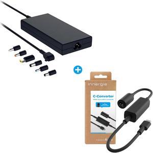 Innergie T18 (180G) 180W 150W Universal Gaming Laptop Charger Power Adapter + 100W Tip to USB-C Converter