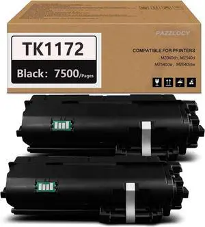 TK1172 TK-1172 Black Toner Cartridge 2-Pack Replacement for Kyocera TK 1172 1T02Y80UX0 M2540d M2540dw M2040dn M2640idw Toner Kit Printer (7500 Pages/Pack)