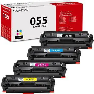 055 Toner Cartridges High-Yield 4-Pack (BK/C/M/Y) Compatible MF743cdw Toner Replacement for Canon 055 Toner Cartridge Set for Color imageCLASS MF741Cdw MF743Cdw MF745Cdw MF746Cdw LBP664Cdw Printer