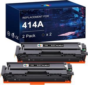 414a Black Toner cartridges - Replacement   414A W2020A Compatible   Color Laserjet Pro MFP M479fdw M479fdn M454dw M454dn M480f M479 Printer(2 Black)