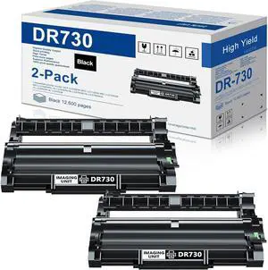 DR-730 DR730 Drum Unit (Not Toner) Replacement for Brother DR 730 to use with MFC-L2710DW MFC-L2750DW HL-L2395DW HL-L2370DW HL-L2350DW HL-L2390DW DCP-L2550DW Printer(2-Pack,Black)