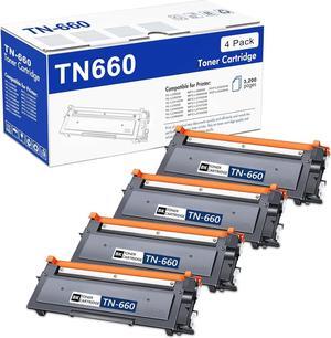 TN660 TN630 Toner Cartridge Replacement for Brother TN-660 High Yield Black Toner Cartridge to use with HL-L2380DW HL-L2320D HL-L2340DW DCP-L2540DW MFC-L2700DW MFC-L2720DW Printer ( 4 Pack)