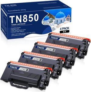 TN850 High Yield Toner Cartridge Replacement for Brother TN 850 TN-850 TN820 TN-820 TN 820 for MFC-L5700DW HL-L5200DW MFC-L5900DW HL-L6200DWT HL-L6200DW MFC-L6800DW DCP-L5500DN Printer (Black, 4-Pack)