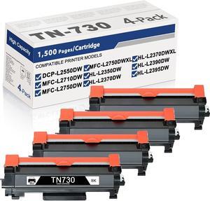 TN730 TN-730 Toner Cartridge Replacement for Brother TN-730 Toner Cartridge Black for MFC-L2710DW MFC-L2750DW HL-L2370DW HL-L2350DW DCP-L2550DW HL-L2395DW Printer(4-Pack)