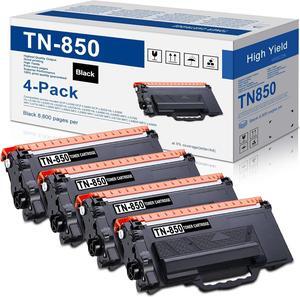 TN850 High Yield Toner Cartridge Replacement for Brother TN850 TN-850 TN820 TN-820 Work with MFC-L5700DW HL-L5200DW MFC-L5900DW HL-L6200DWT HL-L6200DW MFC-L6800DW DCP-L5500DN Printer (Black, 4-Pack)