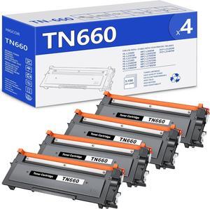TN660 Toner Cartridge Brother Printer - Replacement for Brother TN660 TN-660 TN630 TN-630 to Compatible with HL-L2300D HL-L2380DW HL-L2320D DCP-L2540DW HL-L2340DW HL-L2360DW HL-L2305W (4 Black)