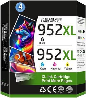 952XL Ink Cartridges Combo Pack Replacement   952XL Ink Cartridges Combo Pack HP952XL 952 XL Work for OfficeJet 8702,OfficeJet Pro 7720 7740 8210 8710 8720 8730 8740 Series Printer N9K28AN 4-Pack