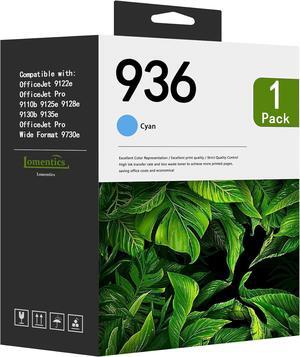936 Cyan Ink Cartridge (1-Pack) Compatible 936C Ink Cartridge Replacement   936 Ink Work with OfficeJet Pro 9128 9110b 9125e 9130b 9135e 9122e OfficeJet Pro Wide Format 9730e Printers
