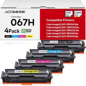 067H 067 Toner Cartridge Set 4 Pack Replacement   067 067H Color imageCLASS MF656Cdw LBP633Cdw LBP632Cdw MF653Cdw MF654Cdw Printer Ink (1BK /1C/1M/1Y)