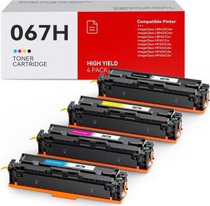 067H 067 Toner Cartridge Set 4 Pack High Yield Compatible   067H 067 Replacement   imageCLASS LBP633Cdw LBP632Cdw MF653Cdw MF654Cdw MF656Cdw Printer | CRG-067H CRG067H (B/C/M/Y,4 Pack)
